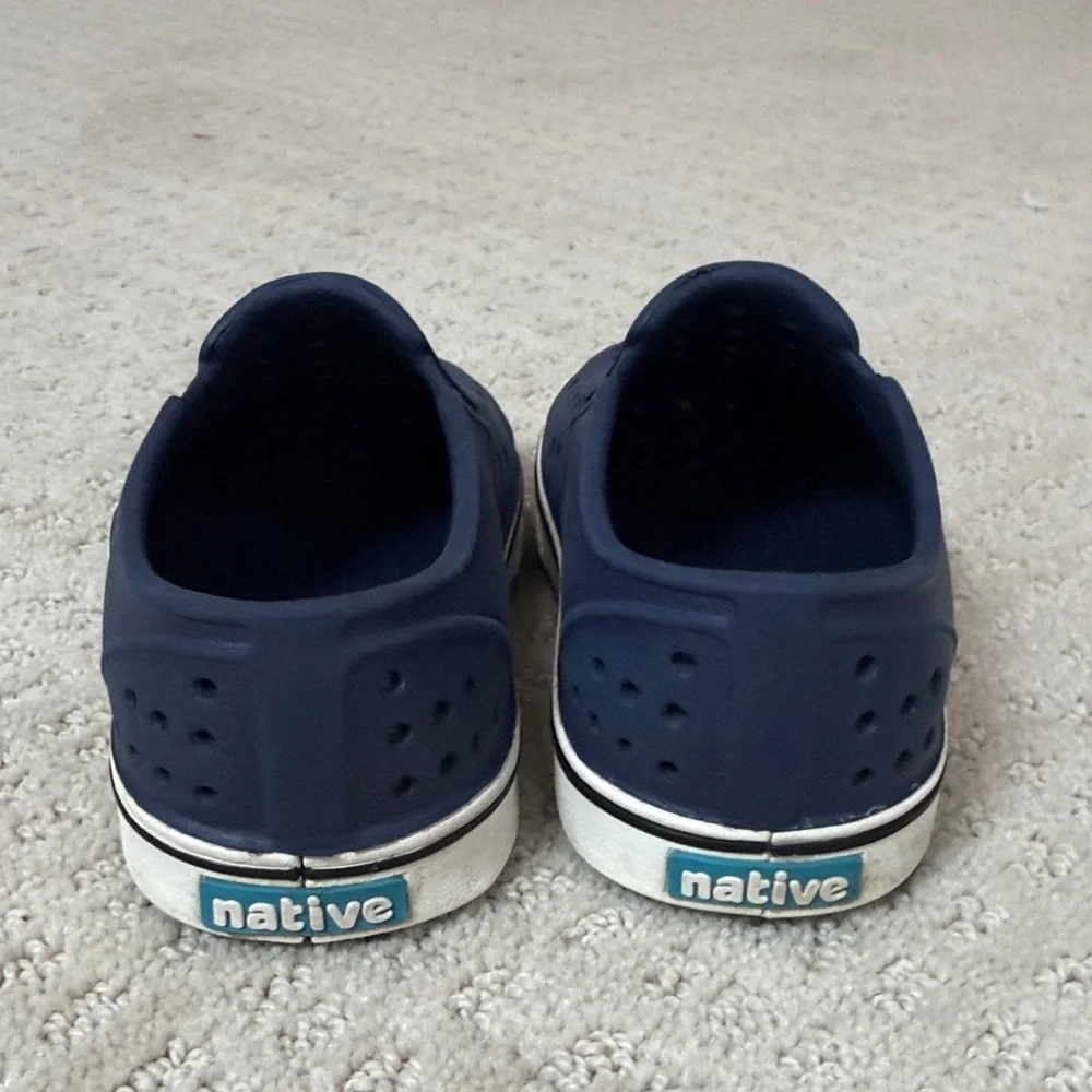 Native Miles Kids Navy Perforated Slip-On Water Shoes